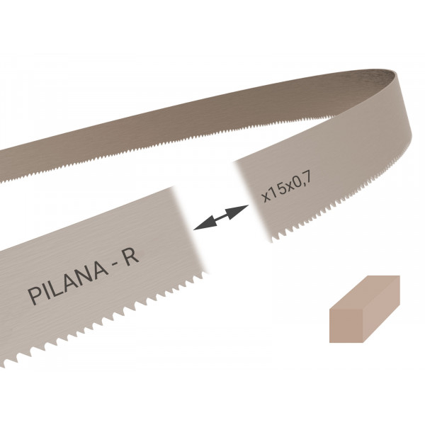 Pilový pás na dřevo stolařský, svařovaný na míru PILANA 15x0,7mm t7 R